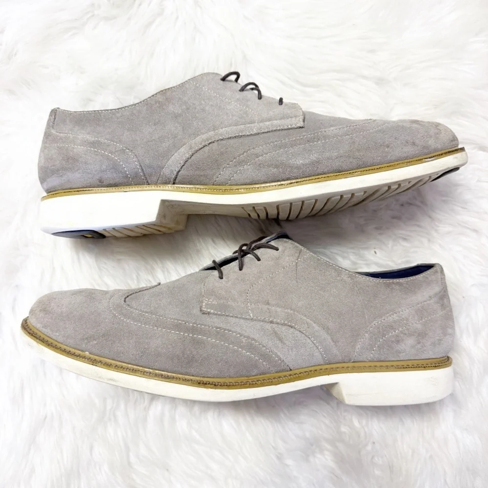 Cole Haan OriginalGrand Suede Wingtip Oxfords Grey 12M